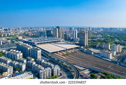 Urban environment of Ningbo Station, Ningbo, Zhejiang Province, China - Shutterstock ID 2231596837