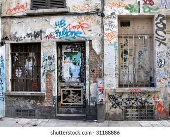 Urban Graffiti In An Alley In Amsterdam