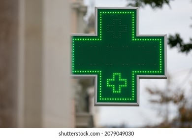 Urban Green Pharmacy Or Drug Store Sign