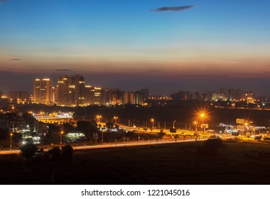 An Urban Gurgaon At Dusk