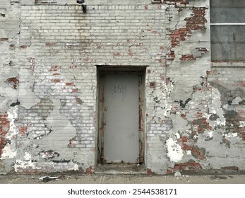 Urban Industrial Door Framed by Bricks  - Powered by Shutterstock