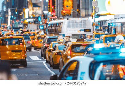 Urban jungle scene with cars and traffic in New york city - Powered by Shutterstock