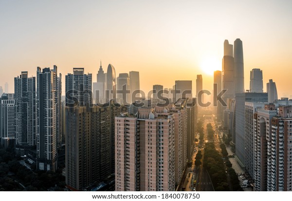 Urban landscape in\
Guangzhou of china