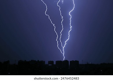 Urban lightening storm in the city - Powered by Shutterstock