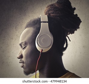 85,338 Black people headphones Images, Stock Photos & Vectors ...