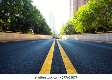 Urban Road In Modern City