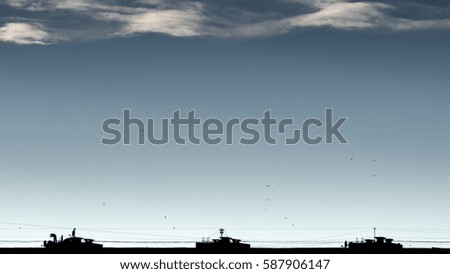 Image, Stock Photo radio antennas