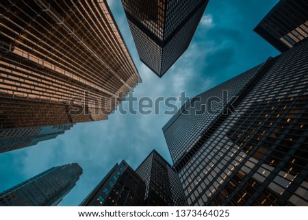urban skyline; business center of big city;