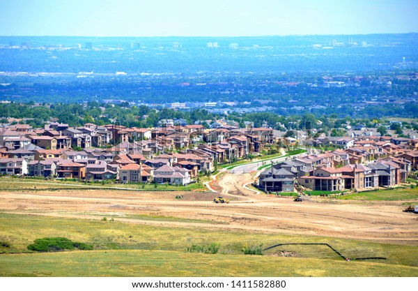 Urban Sprawl in Lakewood,\
Colorado. 