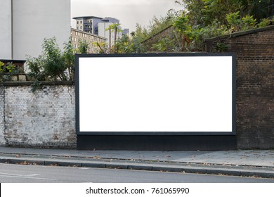 Urban Street Advertising Billboard Empty