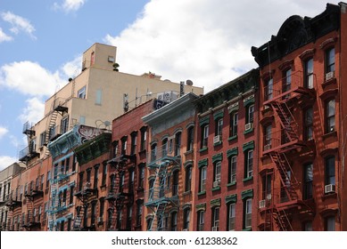 Urban Tenements In Manhattan's Lower East Side.