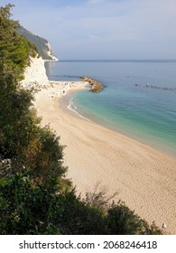 Urbani Beach On Monte Conero Coast.