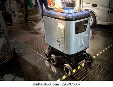 Urbant Robotic Transport Trolley For Autonomous Electric Transport Of Goods, Last Mile, Hannover, Germany, September 24, 2022