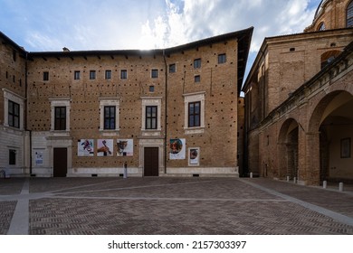 URBINO, ITALY - Aug 12, 2021: A Beautiful Shot Of Galleria Nazionale Delle Marche Art Museum In  Marche Region, Italy With Sunny Sky