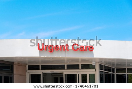 Urgent care sign on a medical building