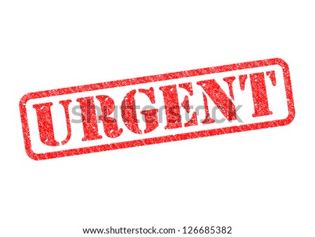 'URGENT' red rubber stamp over a white background.