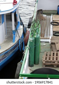 Urgently Awaited Oxygen Cylinders For The Hospitals In Manaus Are Being Delivered By Boat. Pandemic Covid 19. Manaus - Amazon, Brazil. February 01, 2021 