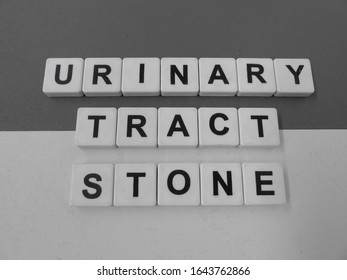 Urinary Tract Stone, Word Cube With Background.