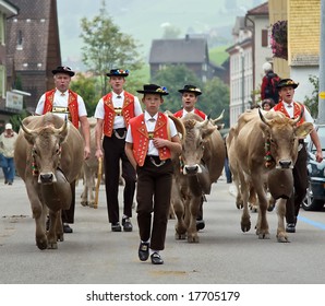 URNAESCH - SEPTEMBER 20: Traditional folk festival on September 20, 2008 in Urnaesch, Appenzell, Switzerland.