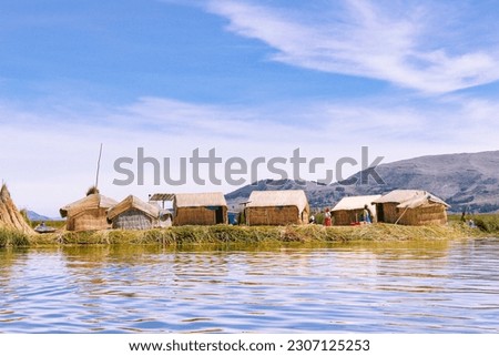 Uros Floating Islands Titicaca Lake Peru Bolivia South America