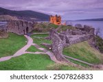 Urquhart Castle, Scottish National Heritage Site, Loch Ness, Inverness, Highlands, Scotland, United Kingdom