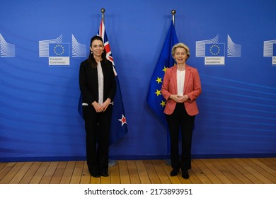 Ursula von der Leyen, European Commission President meets with Jacinda ARDERN, Prime Minister of New Zealand  in Brussels, Belgium on June 30, 2022.