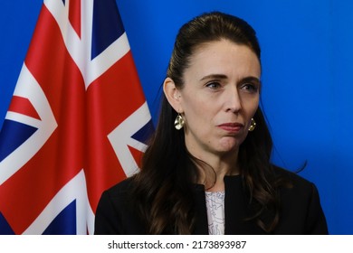 Ursula Von Der Leyen, European Commission President Meets With Jacinda ARDERN, Prime Minister Of New Zealand  In Brussels, Belgium On June 30, 2022.