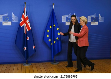 Ursula von der Leyen, European Commission President meets with Jacinda ARDERN, Prime Minister of New Zealand  in Brussels, Belgium on June 30, 2022.