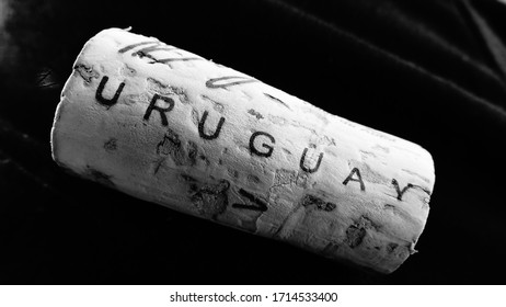 Uruguay Wine Stopper In Black And White