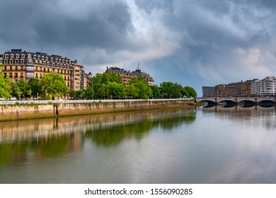 Urumea River In Donostia City, Spain.