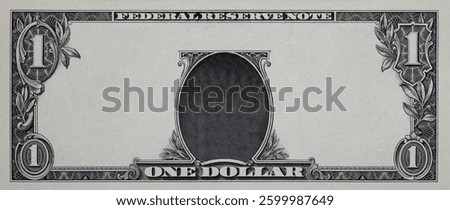 U.S. 1 dollar border with empty middle area for design purpose