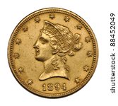 US 10 dollar - reverse Eagle gold coin 1894