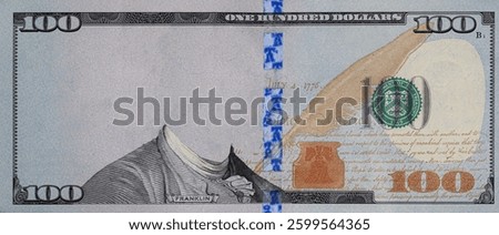 U.S. 100 dollar border with empty middle area for design purpose