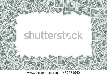 US 20 dollars banknote with white house closeup macro bill pattern