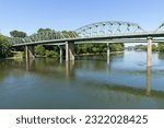 US 20 road bridges across the Willamette River in Albany Oregon