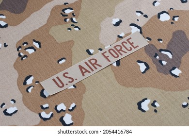 US AIR FORCE Branch Tape On Desert Camouflage Uniform