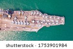 US  Aircraft Carrier Nuclear ship, Military navy ship carrier full loading fighter jet aircraft for prepare troops, The USS Ronald Reagan 