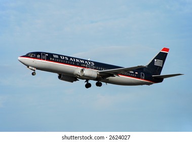 US Airways Boeing 737 Takeoff