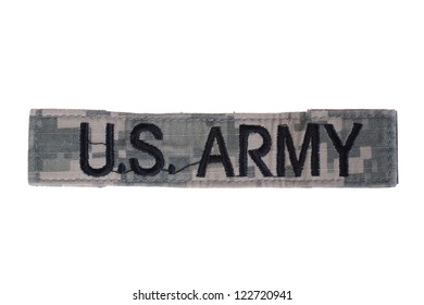 Us Army Camouflaged Uniform Name Badge