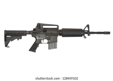 M4a1 Custom Rifle Paramilitary Contractors Isolated Stock Photo ...