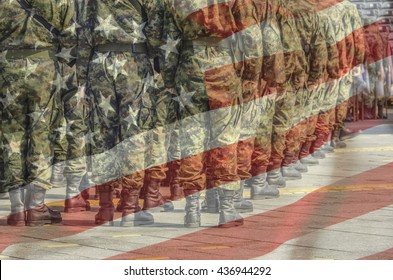 U.S Army With Flag