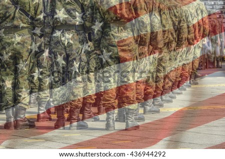 U.S Army with flag