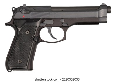 US Army handgun pistol isolated on a white background