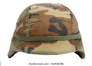 us army kevlar helmet isolated on white