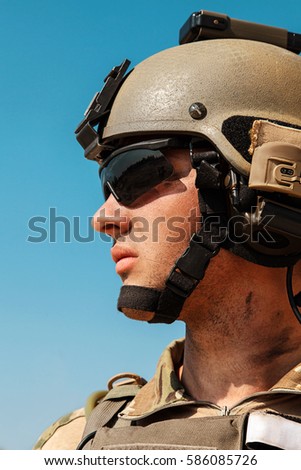 us army ranger weapons desert beneath stock photo edit now