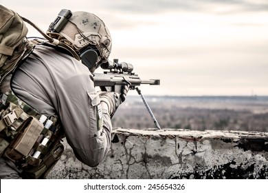 U.S. Army sniper during the military operation