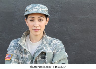 U.S. Army Soldier, Sergeant. Isolated Close Up Showing Stress, PTSD Or Sadness.