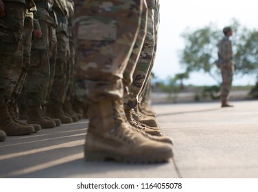 
U.S. Army Soldiers Standing In Formation