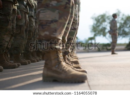 
U.S. Army Soldiers standing in formation