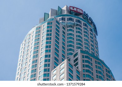 US Bank Tower In Los Angeles Downtown - CALIFORNIA, UNITED STATES - MARCH 18, 2019